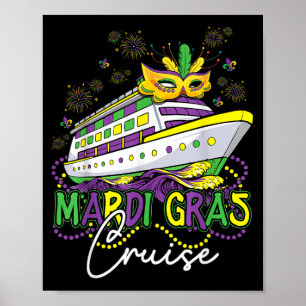 Mardi Gras Kreuzfahrtschiffe verschiffen Perlen Ma Poster