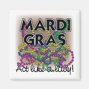 Mardi Gras Lady Magnet -