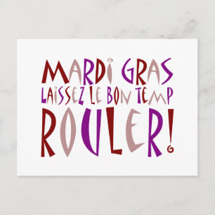 Mardi Gras - Laissez Le Bon Temp Rouler! Postkarte