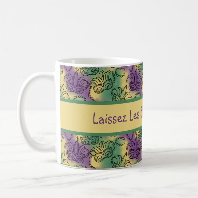 Mardi Gras Laissez Les Bon Temps Rouler Kaffeetasse (Links)