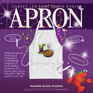 Mardi Gras Laissez les bons temps rouler Schürze