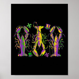 Mardi Gras Languste Frohes Mardi Gras 2025 Passend Poster