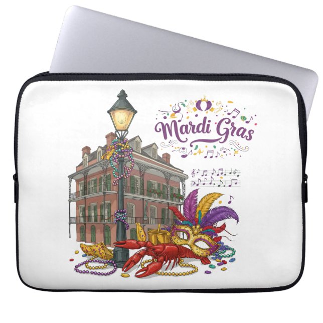 Mardi Gras Laptopschutzhülle (Vorderseite)