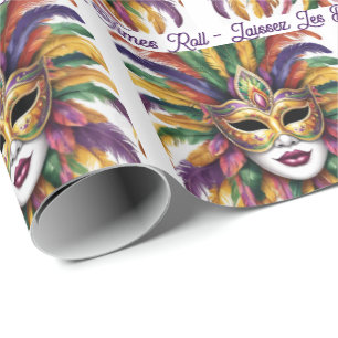 Mardi Gras Lass Die Guten Zeiten Rollen Benutzerde Geschenkpapier