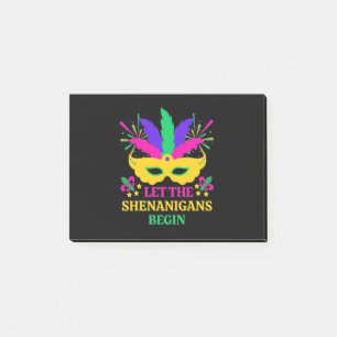 Mardi Gras Lass Festival Moon and Stars Post-it Klebezettel