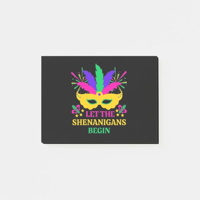 Mardi Gras Lass Festival Moon and Stars Post-it Klebezettel (Vorderseite)