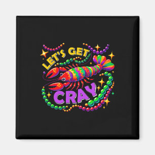 Mardi Gras Lasst uns krasse Crawfish-Karnevalspara Magnet