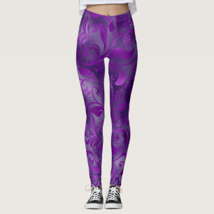 Mardi Gras Leggings, Mardi Gras, Lila Blüte Leggings