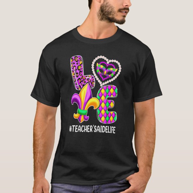 Mardi Gras, Lehrerin für Familienplanung T-Shirt (Vorderseite)
