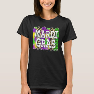 Mardi Gras Leopard Sparkle Cheetah Parade 2023 Car T-Shirt