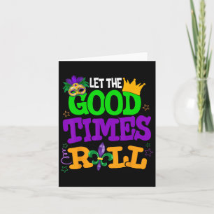 Mardi Gras Ließ die guten Zeiten Roll Funny Men Wo Karte