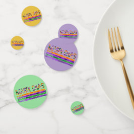 Mardi Gras Lila grünes Gelb Konfetti