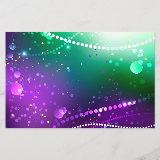 Mardi Gras Lila Hintergrund (Vorderseite)