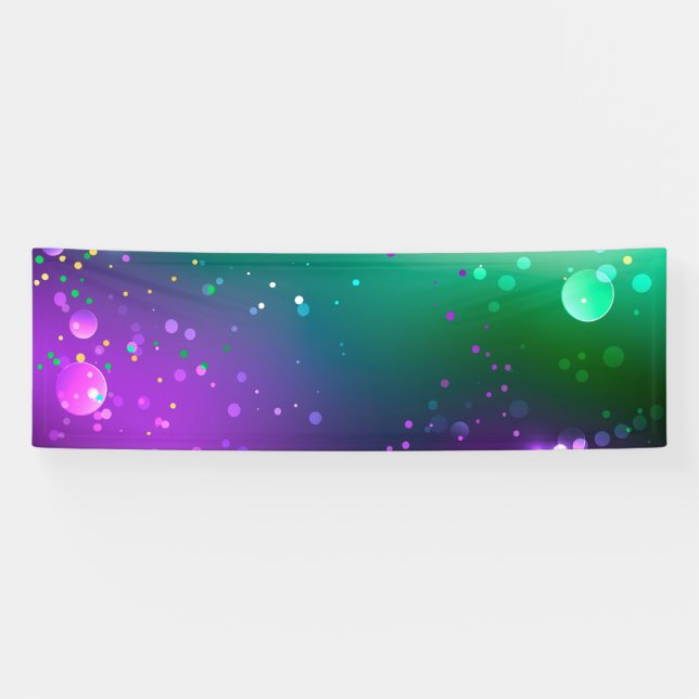 Mardi Gras Lila Hintergrund Banner (Horizontal)