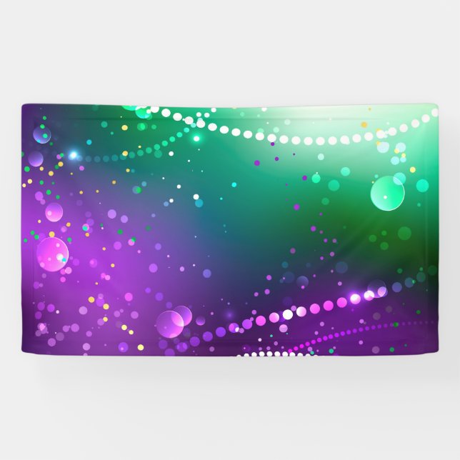Mardi Gras Lila Hintergrund Banner (Horizontal)