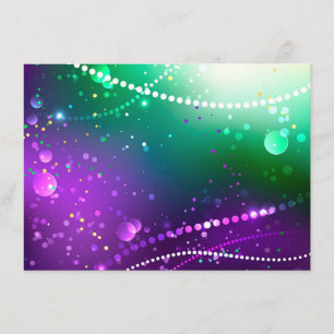 Mardi Gras Lila Hintergrund Begleitkarte