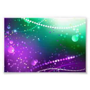 Mardi Gras Lila Hintergrund Fotodruck