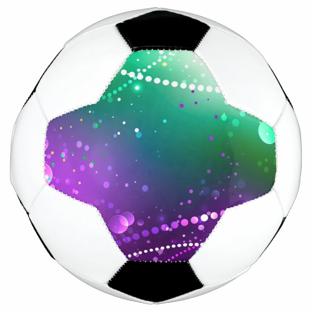 Mardi Gras Lila Hintergrund Fußball (Vorderseite)