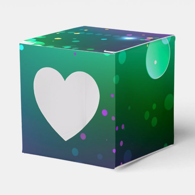 Mardi Gras Lila Hintergrund Geschenkschachtel (Vorderseite)