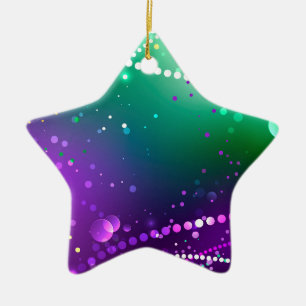 Mardi Gras Lila Hintergrund Keramik Ornament