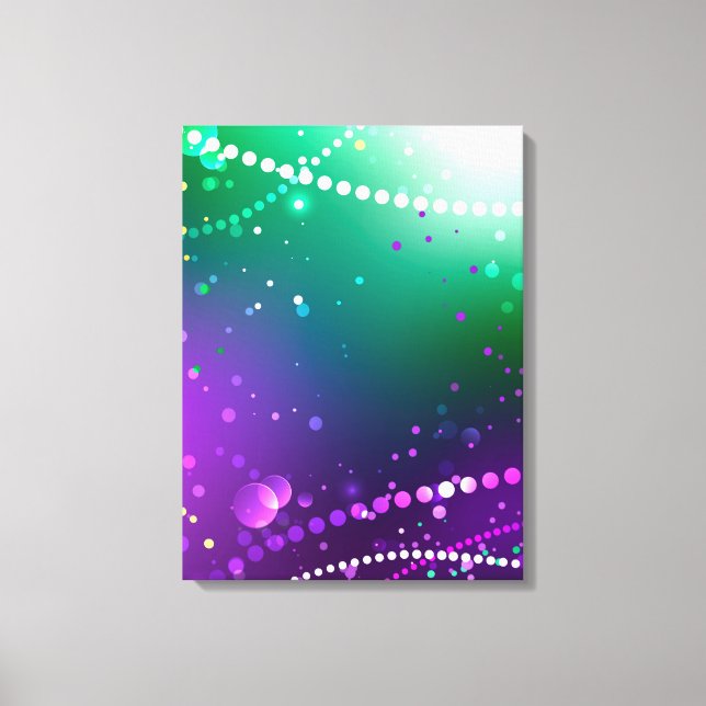 Mardi Gras Lila Hintergrund Leinwanddruck (Vorderseite)