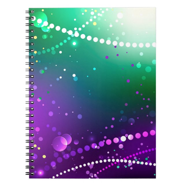 Mardi Gras Lila Hintergrund Notizblock (Vorderseite)