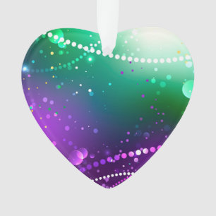 Mardi Gras Lila Hintergrund Ornament