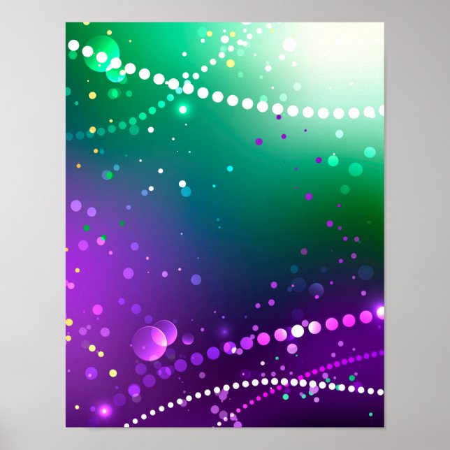 Mardi Gras Lila Hintergrund Poster (Vorne)