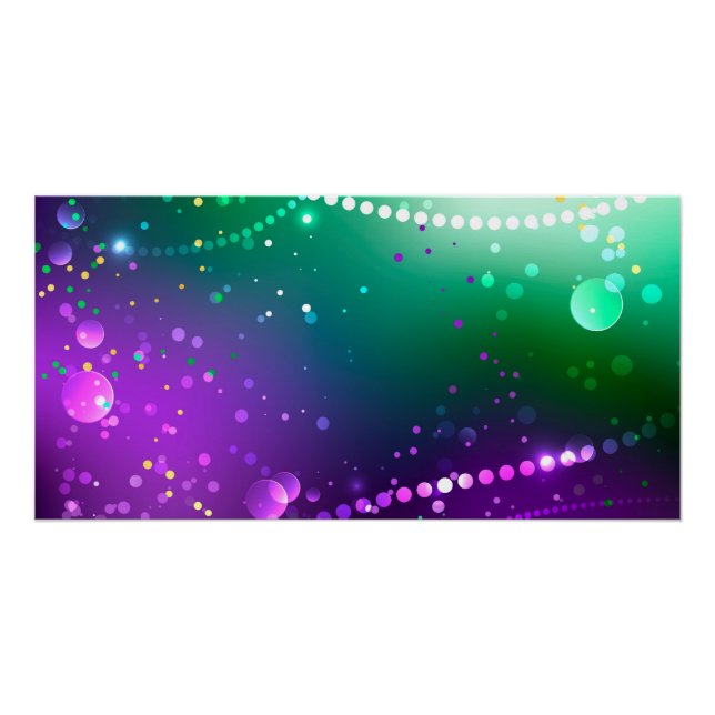 Mardi Gras Lila Hintergrund Poster (Vorderseite)