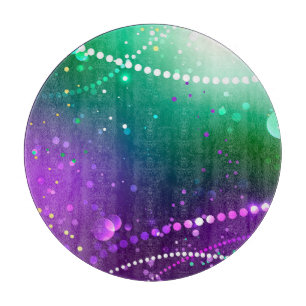 Mardi Gras Lila Hintergrund Schneidebrett