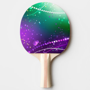 Mardi Gras Lila Hintergrund Tischtennis Schläger