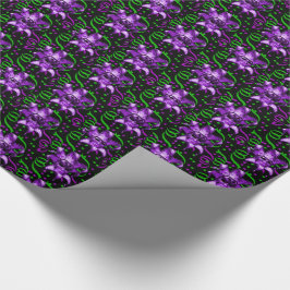 Mardi Gras Lila Maske mit Confetti Geschenkpapier