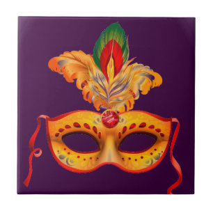 Mardi gras, lila Maskerade Fliese