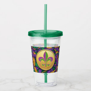 Mardi Gras Lilie Acryltrinkbecher