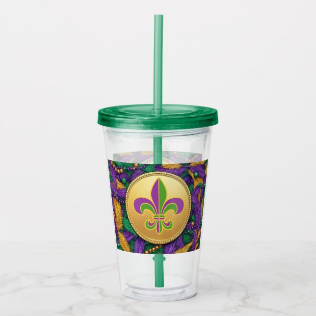 Mardi Gras Lilie Acryltrinkbecher (Vorderseite)
