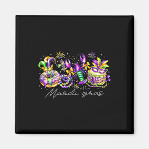 Mardi Gras Lilie Beads Louisiana Festival C Magnet