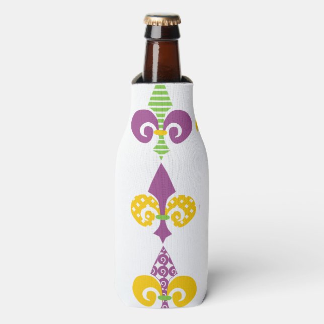 Mardi Gras Lilie Bottle Cooler Flaschenkühler (Flaschenvorderseite)