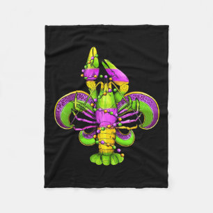 Mardi Gras Lilie Crawfish Leopard Kostüm Fleecedecke