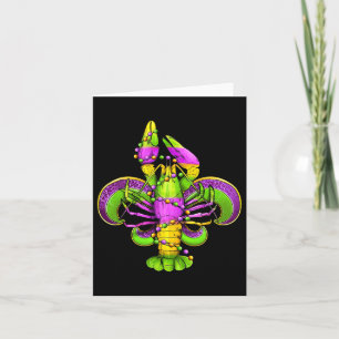 Mardi Gras Lilie Crawfish Leopard Kostüm Karte