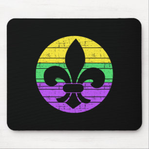 Mardi Gras Lilie für Karnevalsfeiern Mousepad