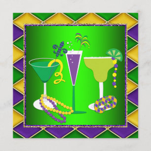 Mardi Gras Lilie Mardi Gras Party Einladung