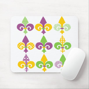Mardi Gras Lilie Mousepad