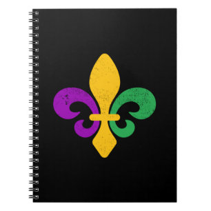Mardi Gras Lilie Notizblock