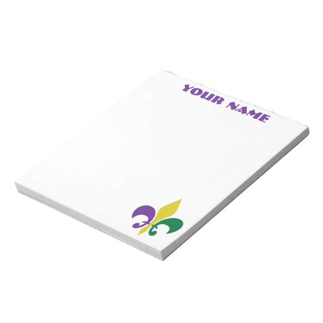 Mardi Gras ~ Lilie Notizblock (Rotiert)