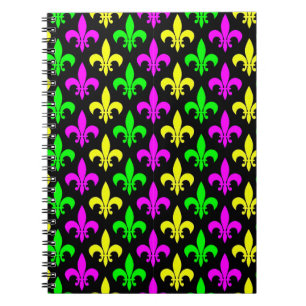 Mardi Gras Lilie Notizblock
