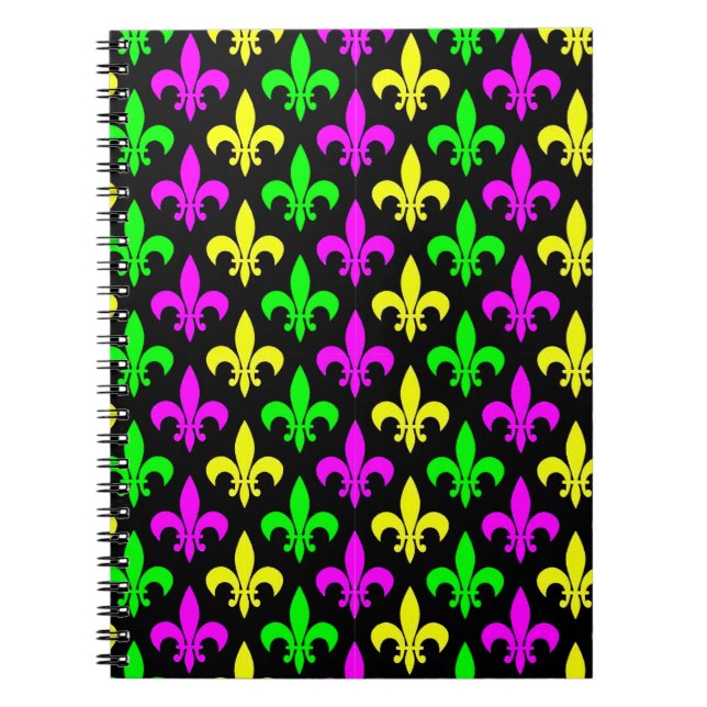 Mardi Gras Lilie Notizblock (Vorderseite)