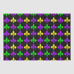 Mardi Gras Lilie Pattern Seidenpapier