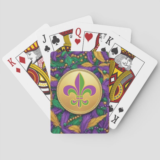 Mardi Gras Lilie Spielkarten (Rückseite)