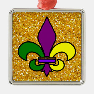 Mardi Gras - Lilie - SRF Silbernes Ornament