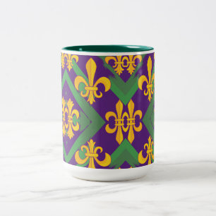 Mardi Gras Lilie Zweifarbige Tasse